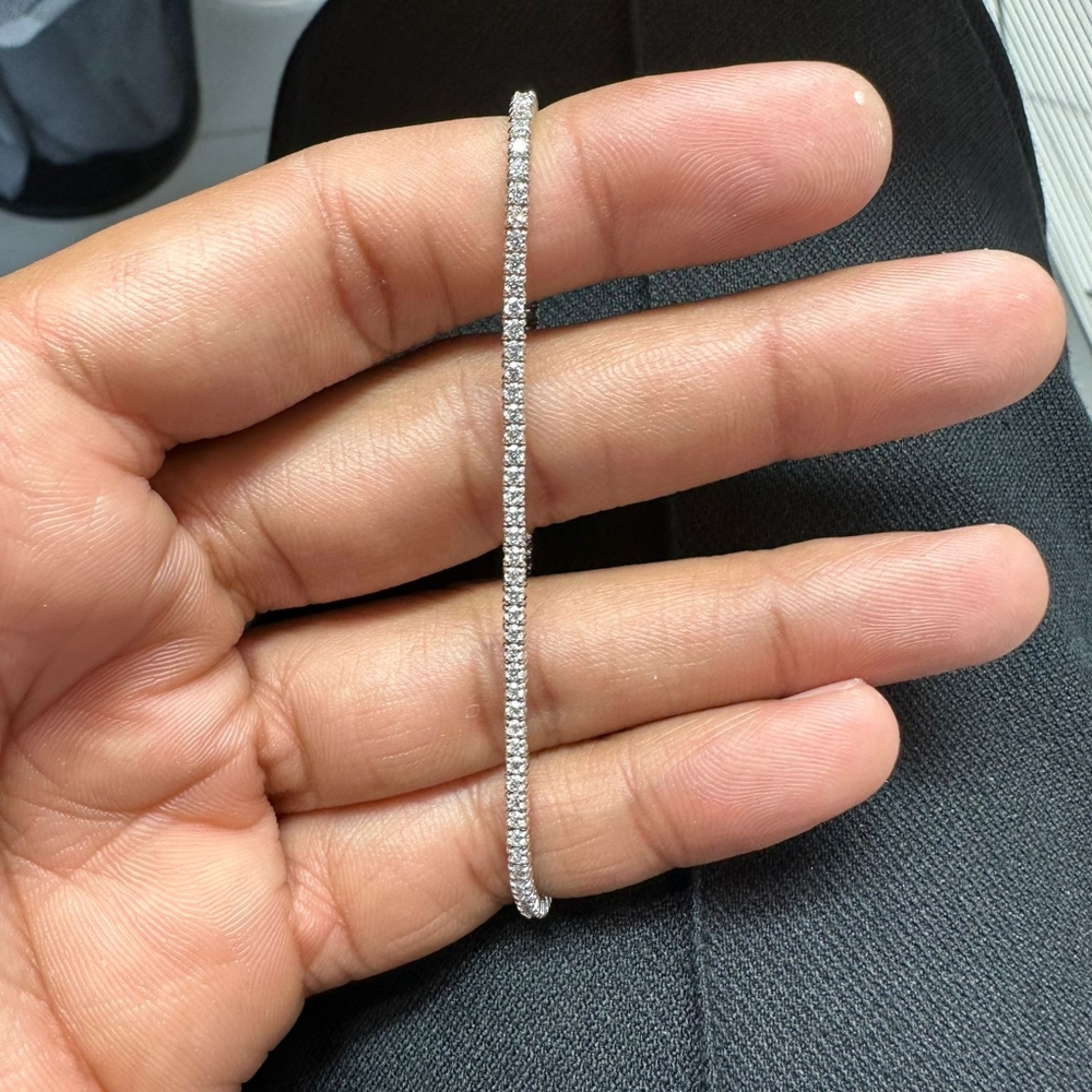 Natual Diamond Tennis Bracelet